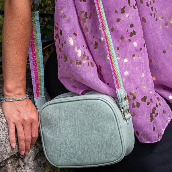 POM vegan leather mint camera shoulder bag - British product