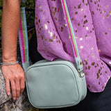 POM vegan leather mint camera shoulder bag - British product