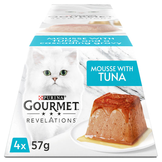 Gourmet Revelations Mousse with Tuna and a Cascading Gravy 4 x Cat Food & Accessories ASDA   