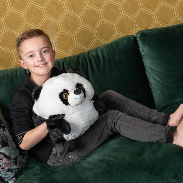 Cozy Noxxiez panda plush hand warmer cushion, imported from the UK