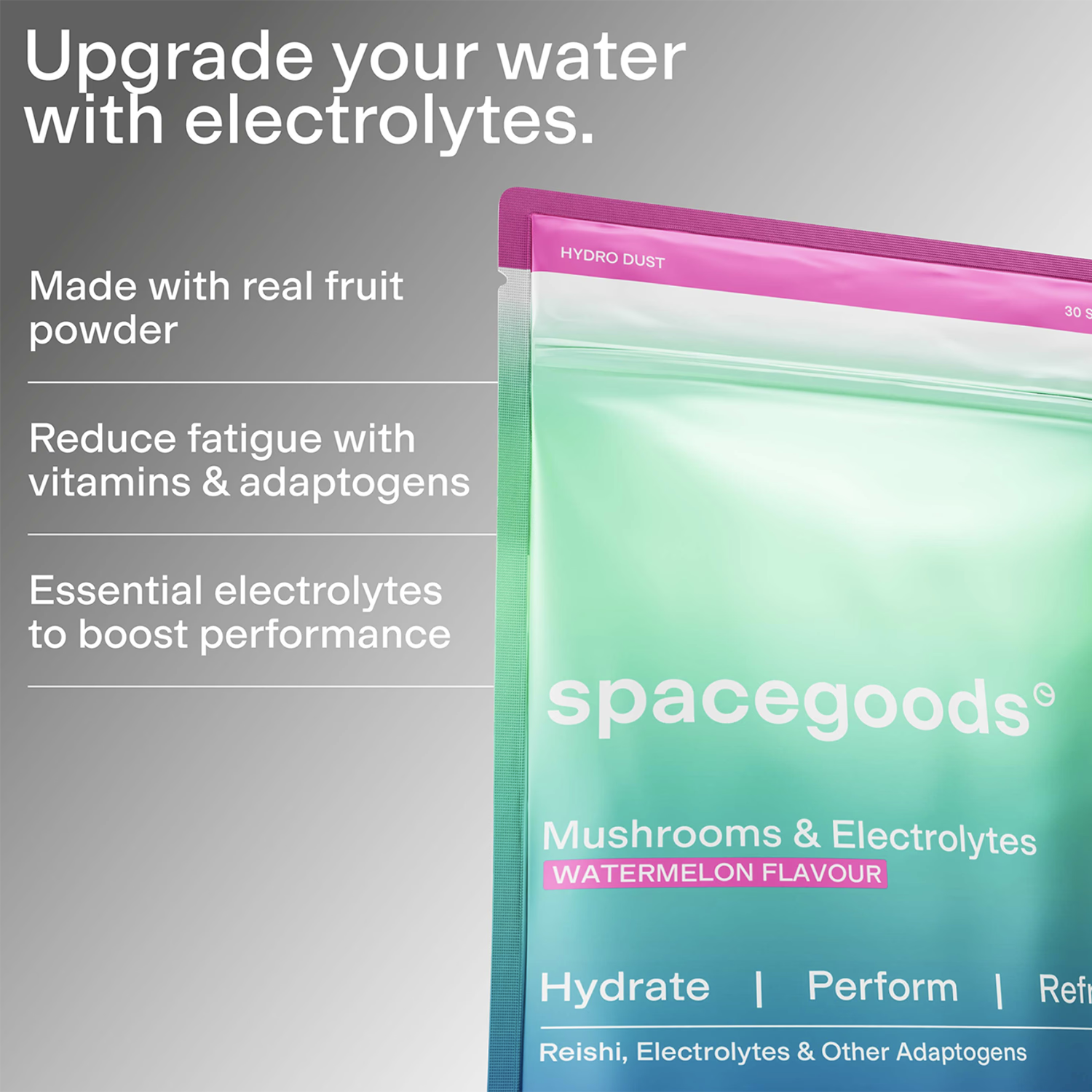 Spacegoods Hydro Dust watermelon flavour electrolyte powder 174g, imported from the UK