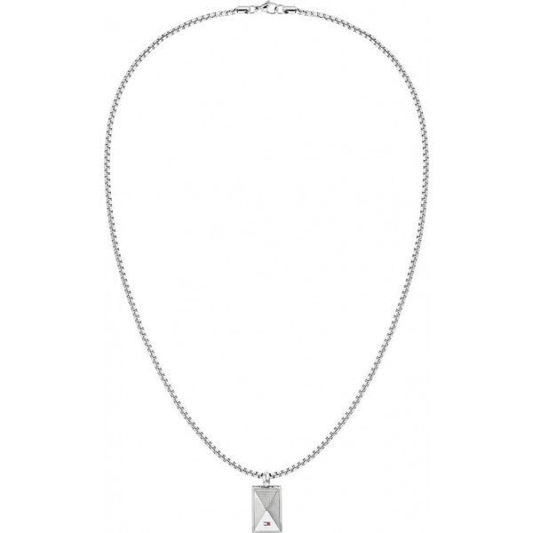Tommy Hilfiger silver men's necklace, imported from the UK