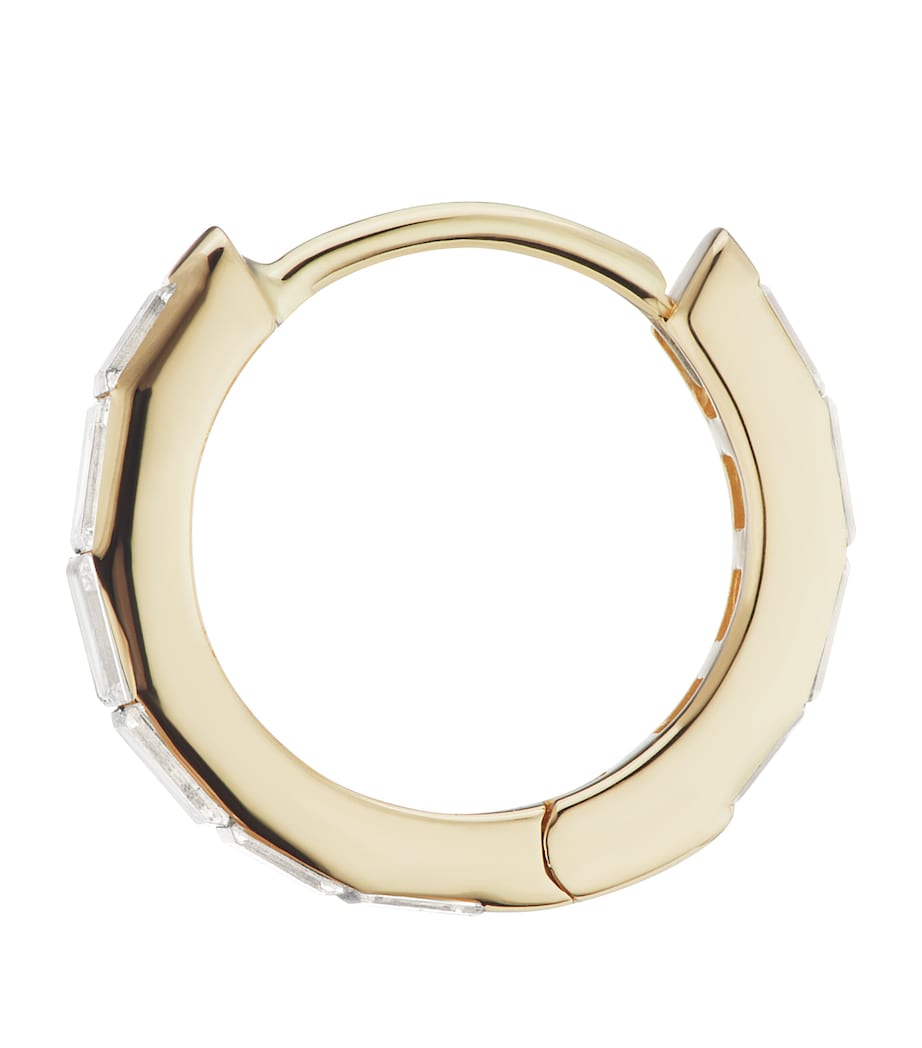 Maria Tash yellow gold diamond hoop earring 8mm (British brand)