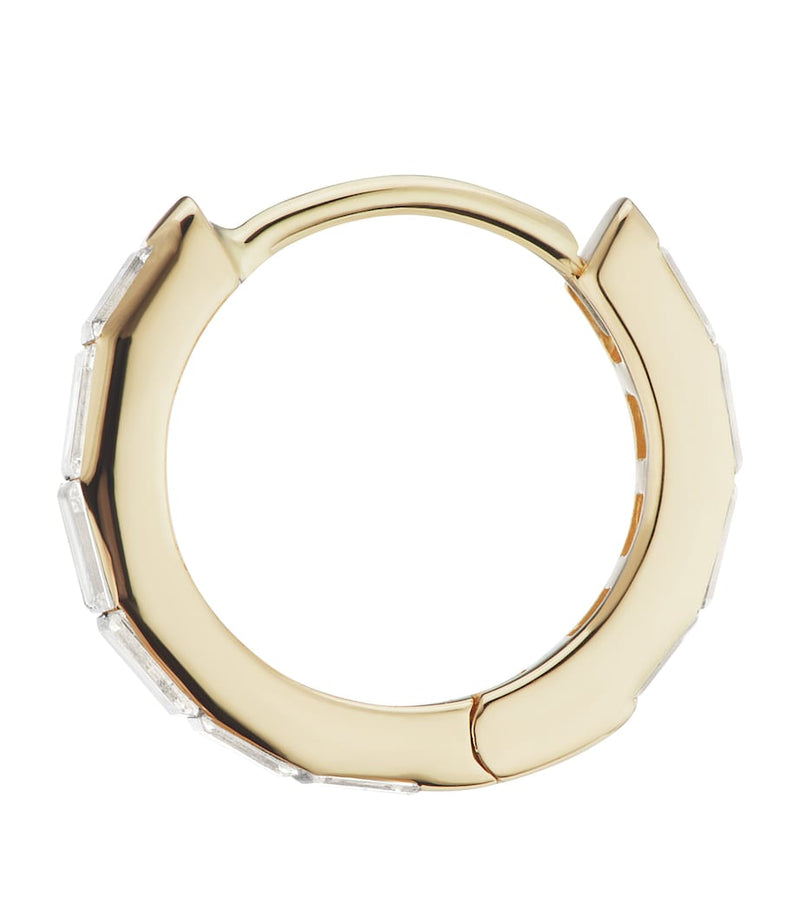 Maria Tash yellow gold diamond hoop earring 8mm (British brand)