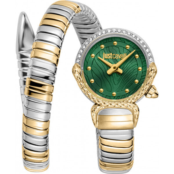 Just Cavalli watch Green Ladies Signature Snake Radiosa, imported from the UK