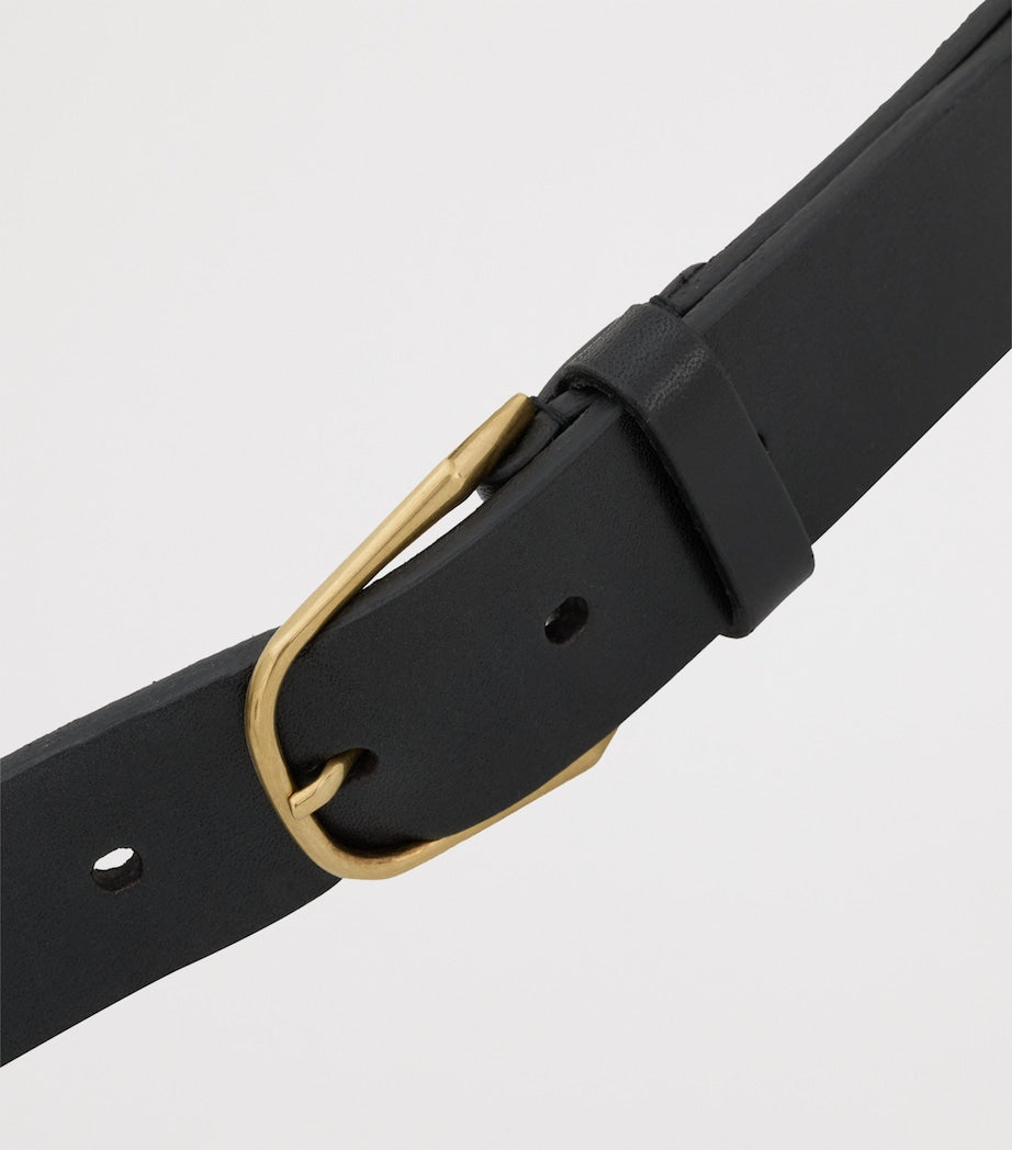 Saint Laurent leather belt with gold-tone buckle 3cm, UK version