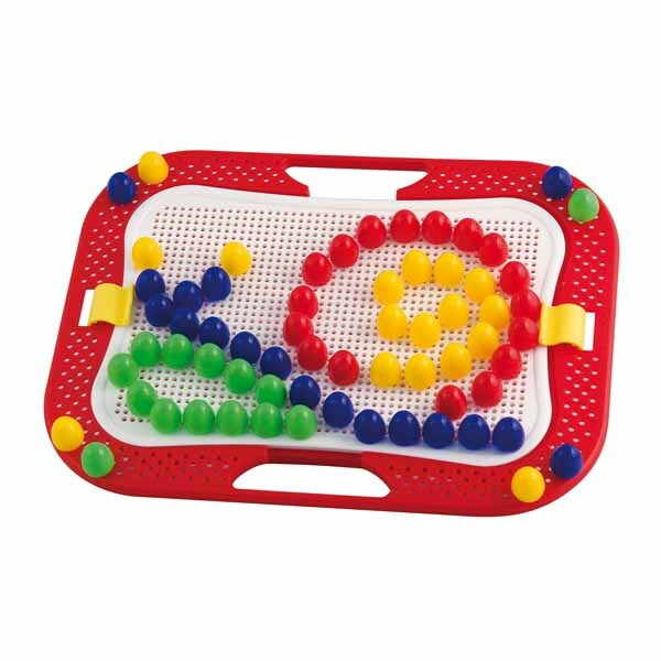Quercetti Fantacolor Design pin-board toy with 100 pins, UK version