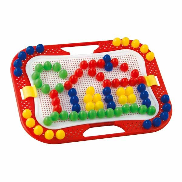 Quercetti Fantacolor Design pin-board toy with 100 pins, UK version