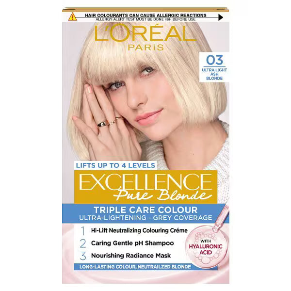 L'Oreal Paris Excellence Pure Blonde hair dye, UK version