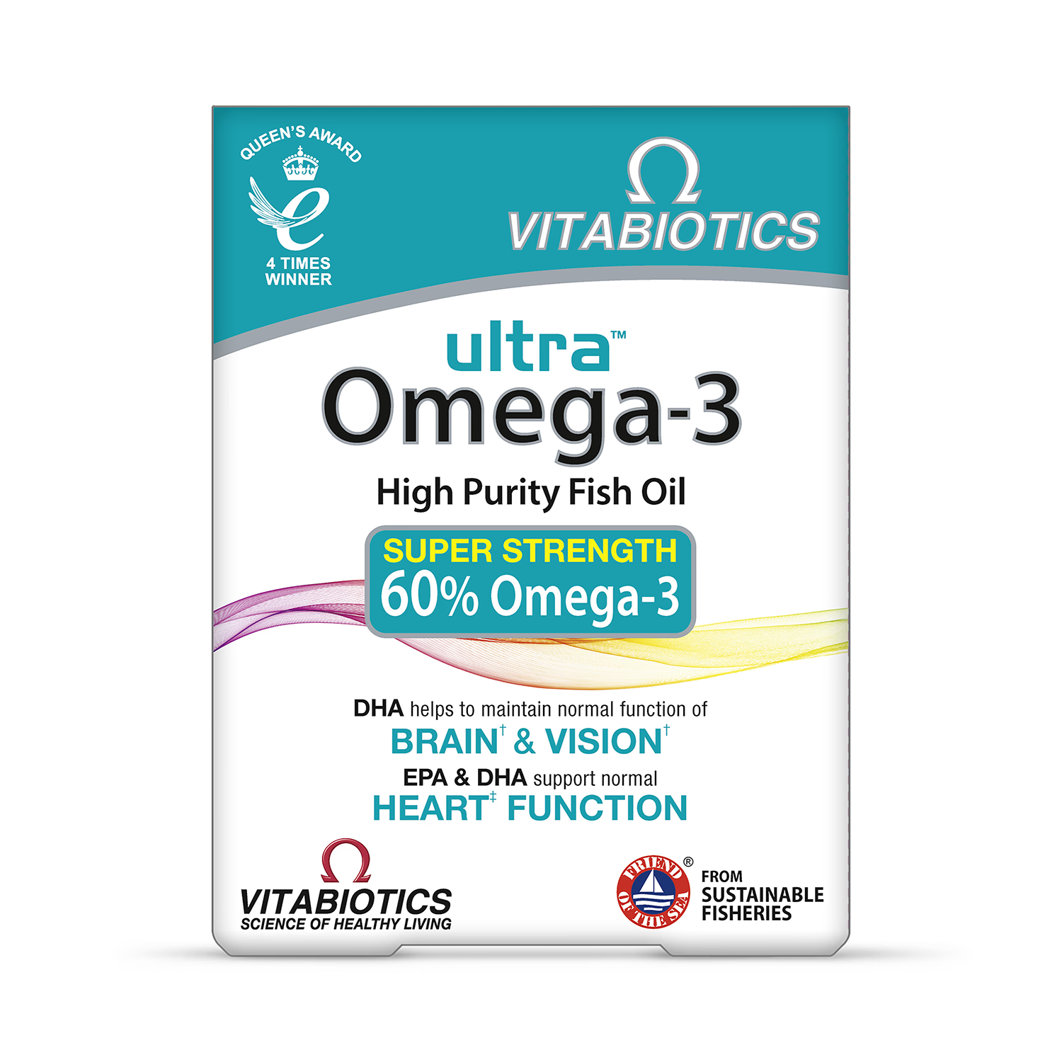 Vitabiotics Ultra Omega-3 fish oil capsules 60 (British brand)