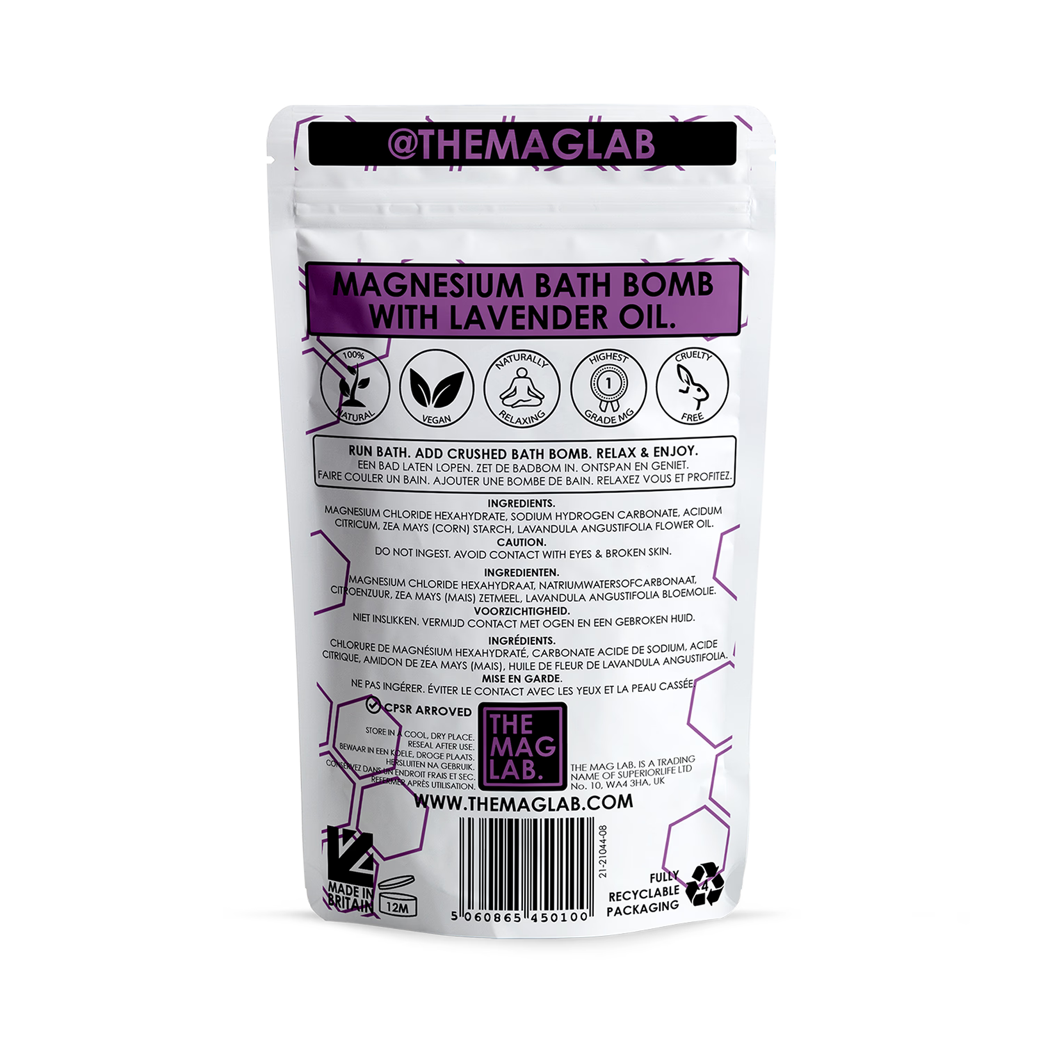 The Mag Lab sleep deeper bath bomb 200g, imported from the UK