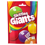 Skittles Giants Vegan Chewy Sweets Fruit Flavoured Pouch Bag 132g GOODS Sainsburys   