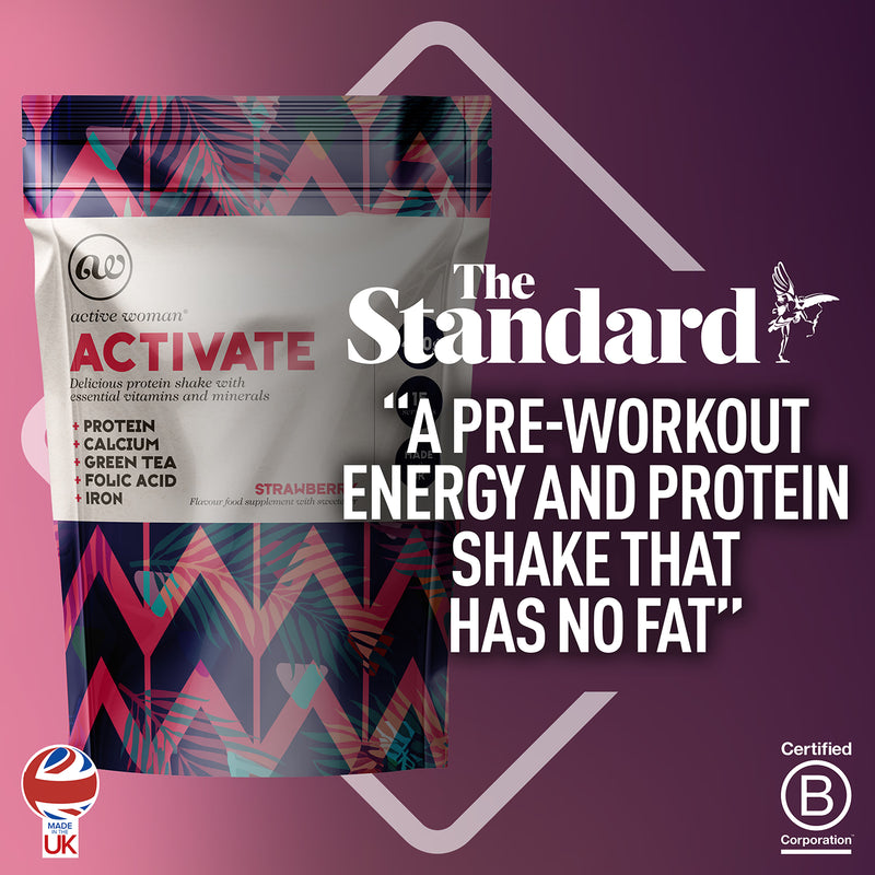 Active Woman Activate protein powder strawberry 450g, imported from the UK