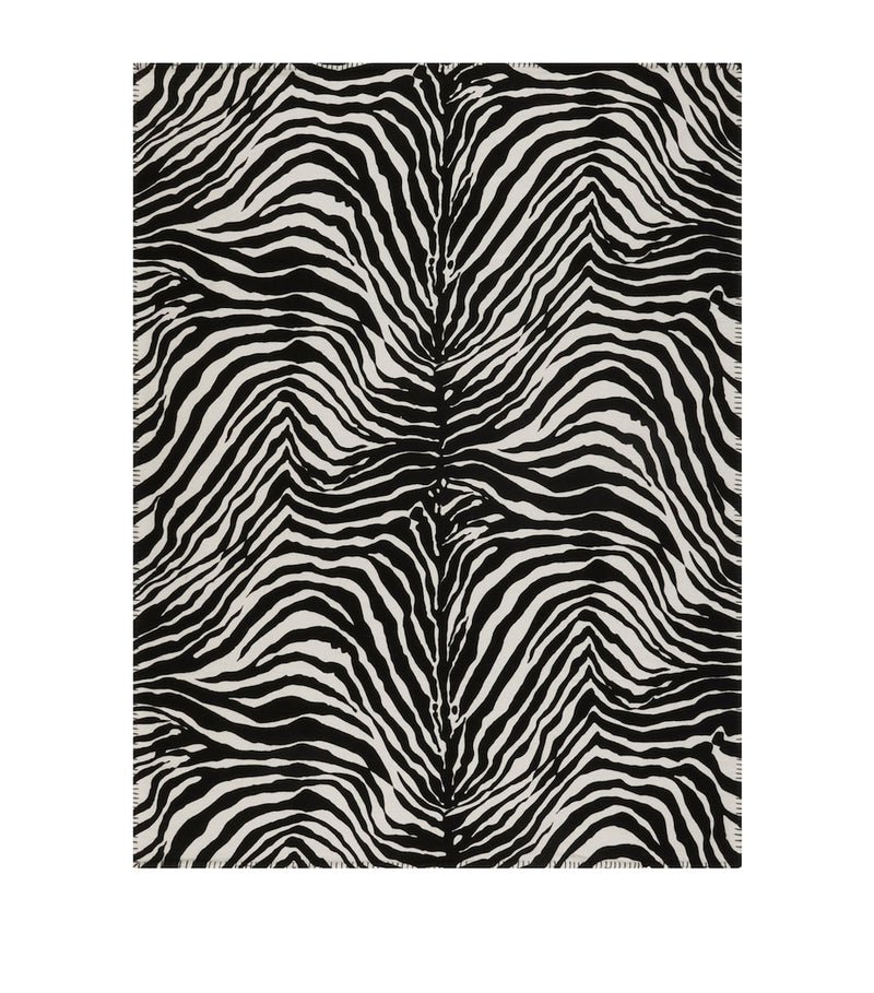 Dolce&Gabbana wool-silk zebra print blanket 140cm x 180cm - British product