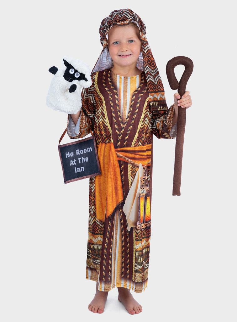 Nativity Christmas Fancy Dress Shepherd Or Inn Keeper Costume 3-4 Years