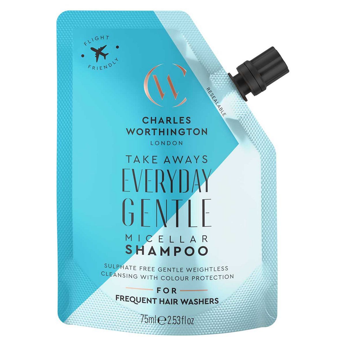 Charles Worthington Everyday Gentle Micellar Shampoo Takeaway 75ml Haircare & Styling Boots   