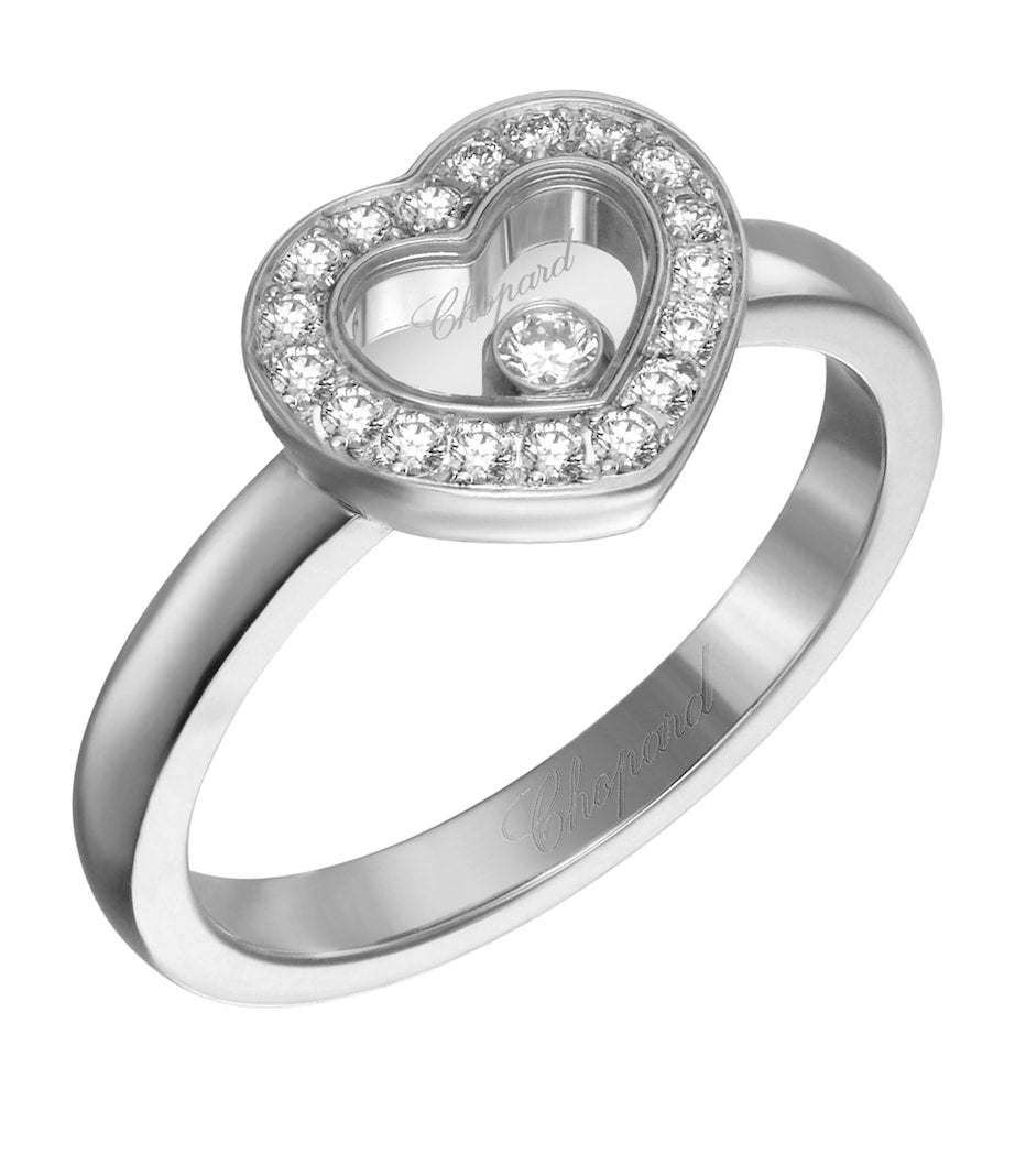 Chopard Happy Diamonds white gold diamond ring, imported from the UK