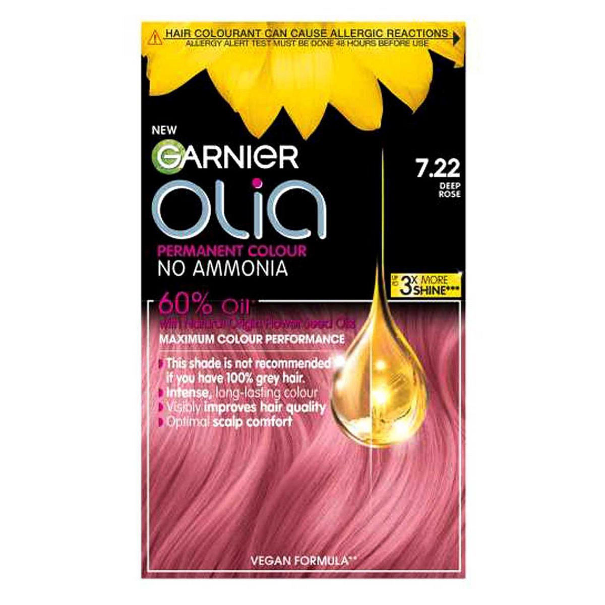 Garnier Olia Bold 7.22 Deep Rose No Ammonia Permanent Hair Dye GOODS Boots   