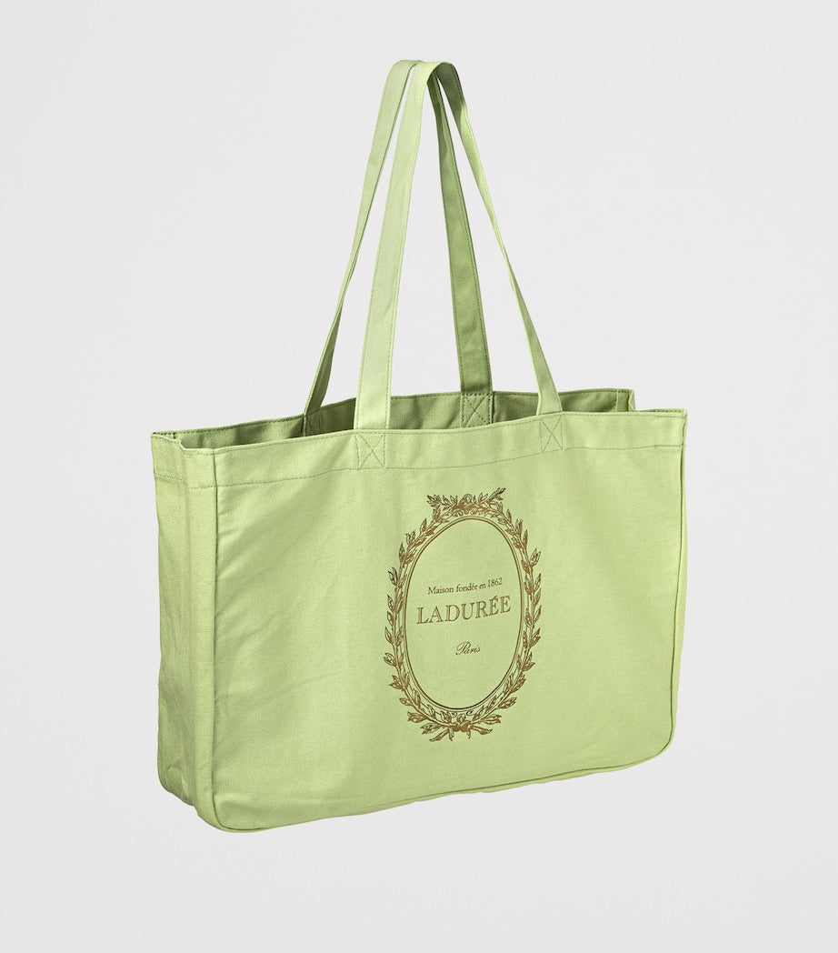 Ladurée logo tote bag large organic cotton, UK version