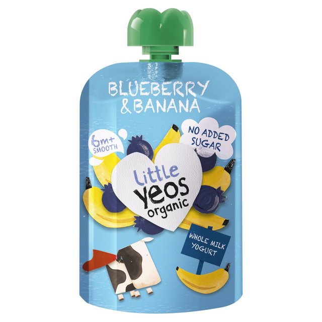 Yeo Valley Little Yeos No Added Sugar Blueberry & Banana Pouch   85g GOODS M&S   