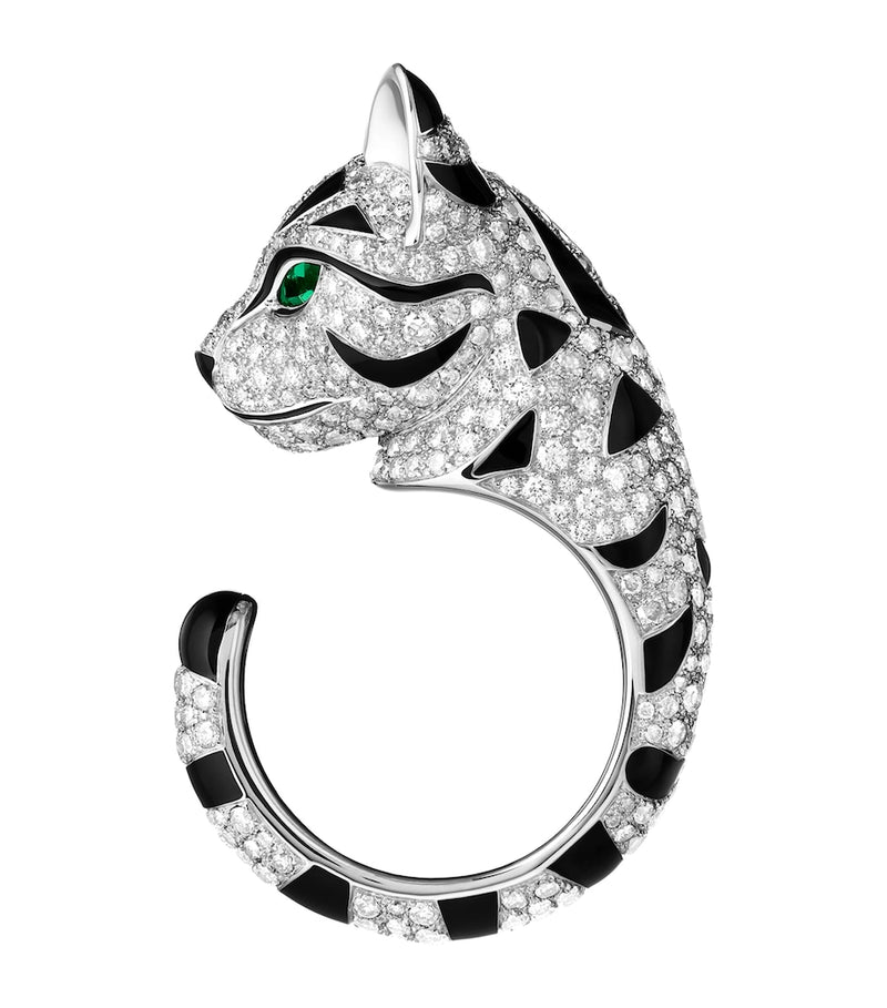 Boucheron leopard cat diamond ring (British brand)