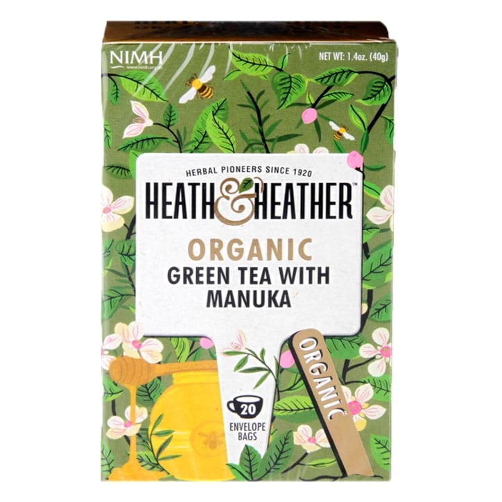 Heath & Heather Organic Green Tea 20 Tea Bags Herbal Tea Holland&Barrett   