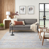 Elegant Heirloom Blue & Ivory Patterned Rug in 2 Sizes