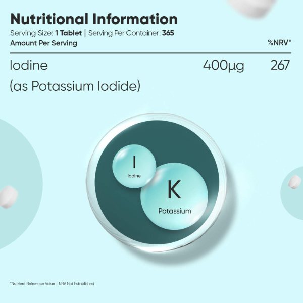 WeightWorld Iodine Tablets 400mcg 365 tablets, UK version