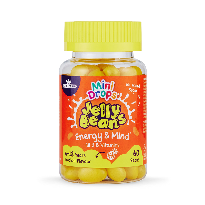 Natures Aid jelly beans Energy & Mind Tropical Flavour 60 Beans (British brand)