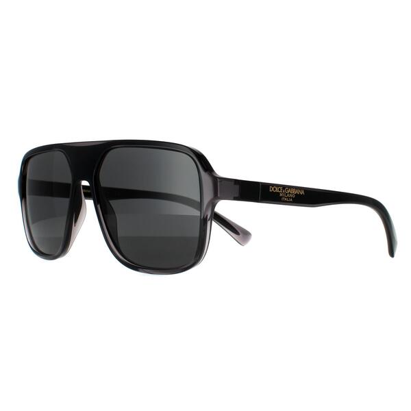 Dolce & Gabbana DG6134 pilot sunglasses black acetate - British product