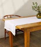 Dea linen embroidered Liri table runner 50cm x 210cm - British product