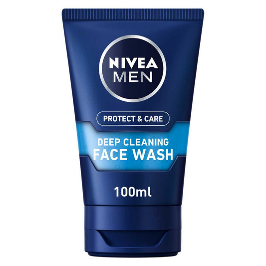 NIVEA MEN Deep Cleaning Face Wash Protect & Care 100ml Suncare & Travel Boots   
