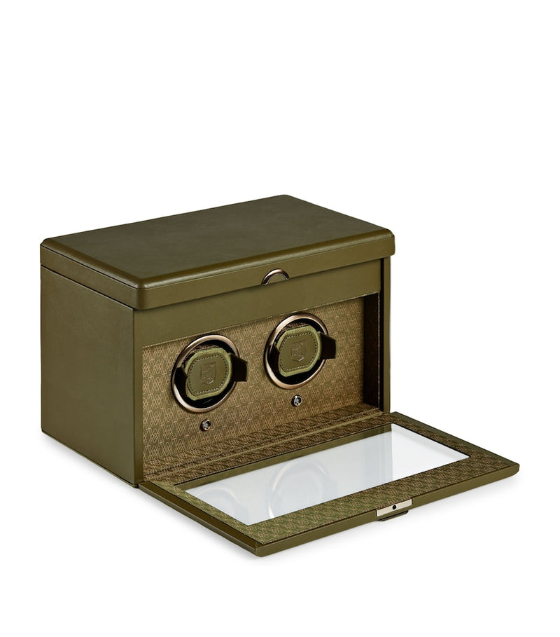 WOLF Earth Double Watch Winder apple leather (British brand)