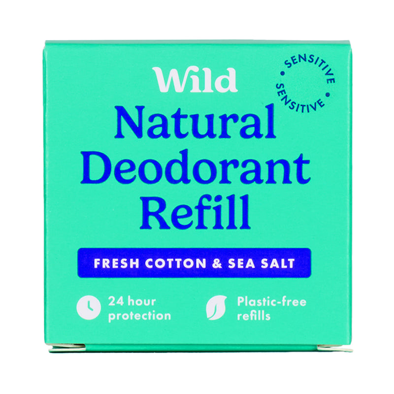 WILD Fresh Cotton & Sea Salt sensitive refill 40g - British product