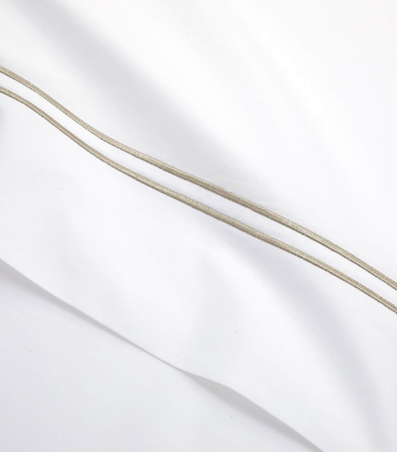 Yves Delorme Organic Cotton Duo Pierre Super King Flat Sheet 270cm x 295cm (British brand)