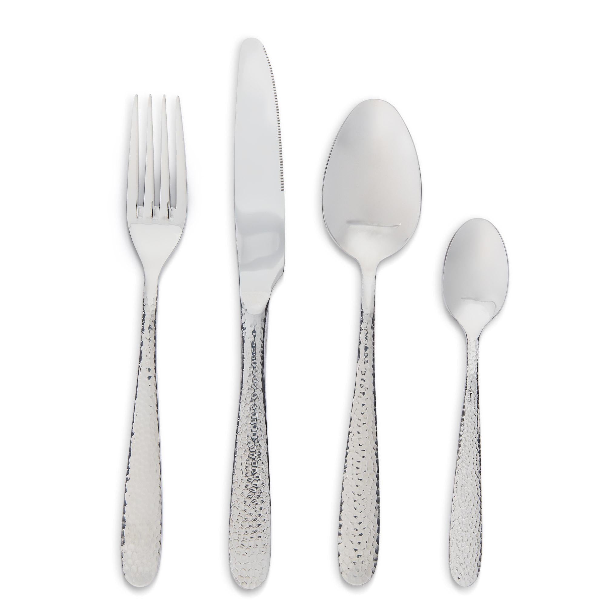 Habitat Hammered Cutlery Set 16pc GOODS Sainsburys   