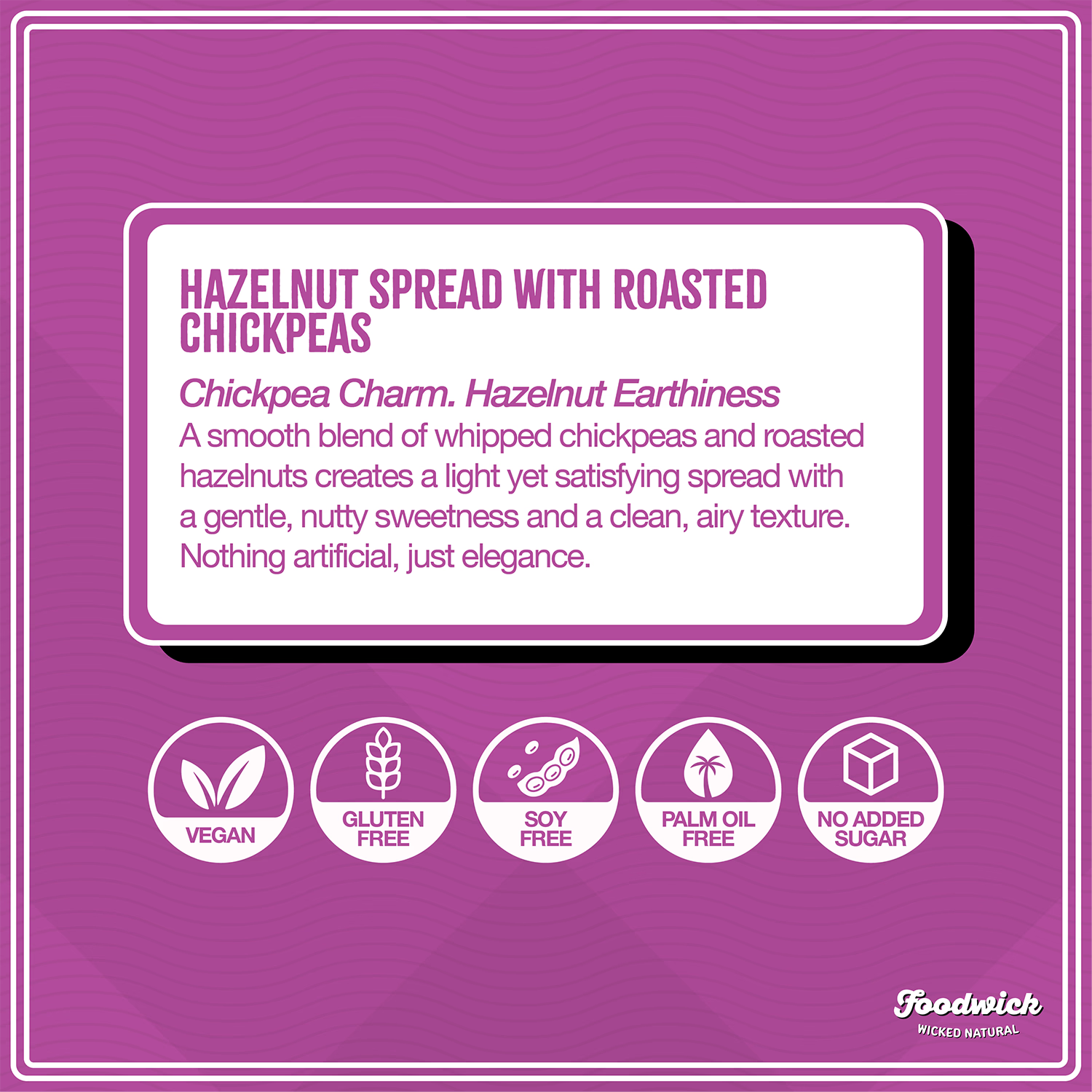 Chickpea hazelnut spread, imported from the UK