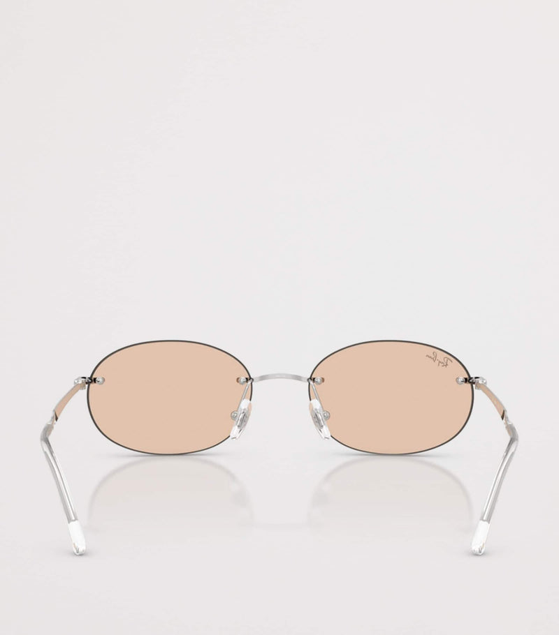 Ray-Ban RB3767 Metal Oval Sunglasses, UK version