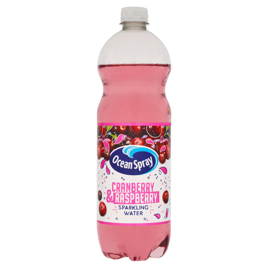 Ocean Spray Sparkling Water Cranberry & Raspberry 1L Flavoured & vitamin water Sainsburys   