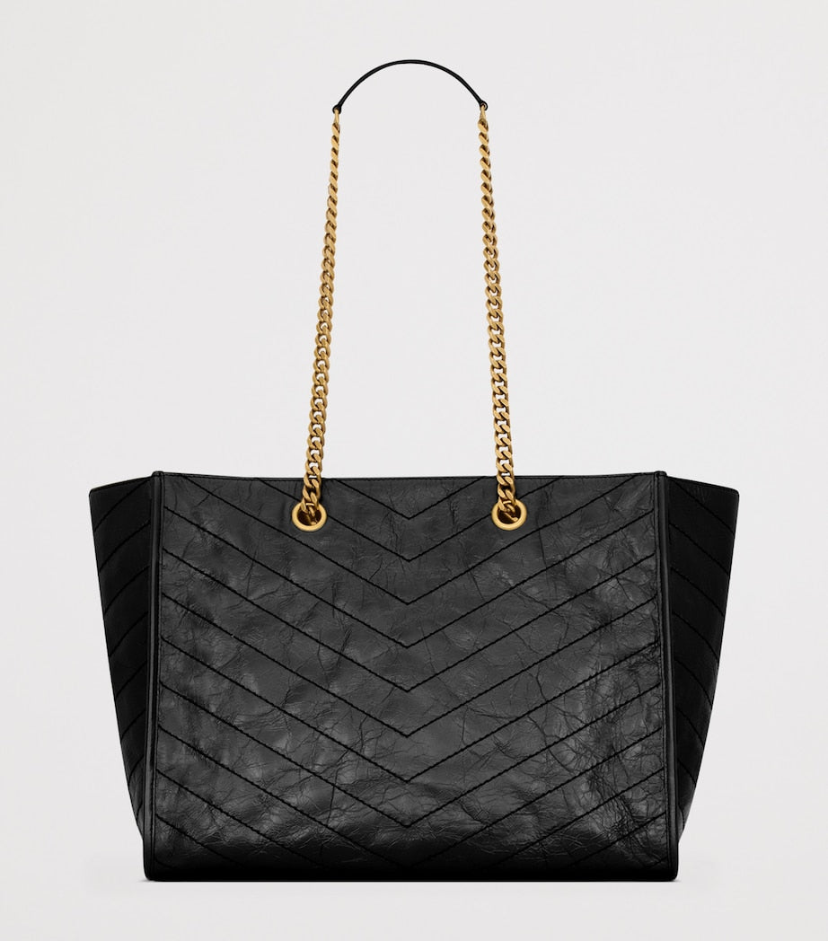 Saint Laurent Niki East-West medium shopping bag crinkled leather, UK version