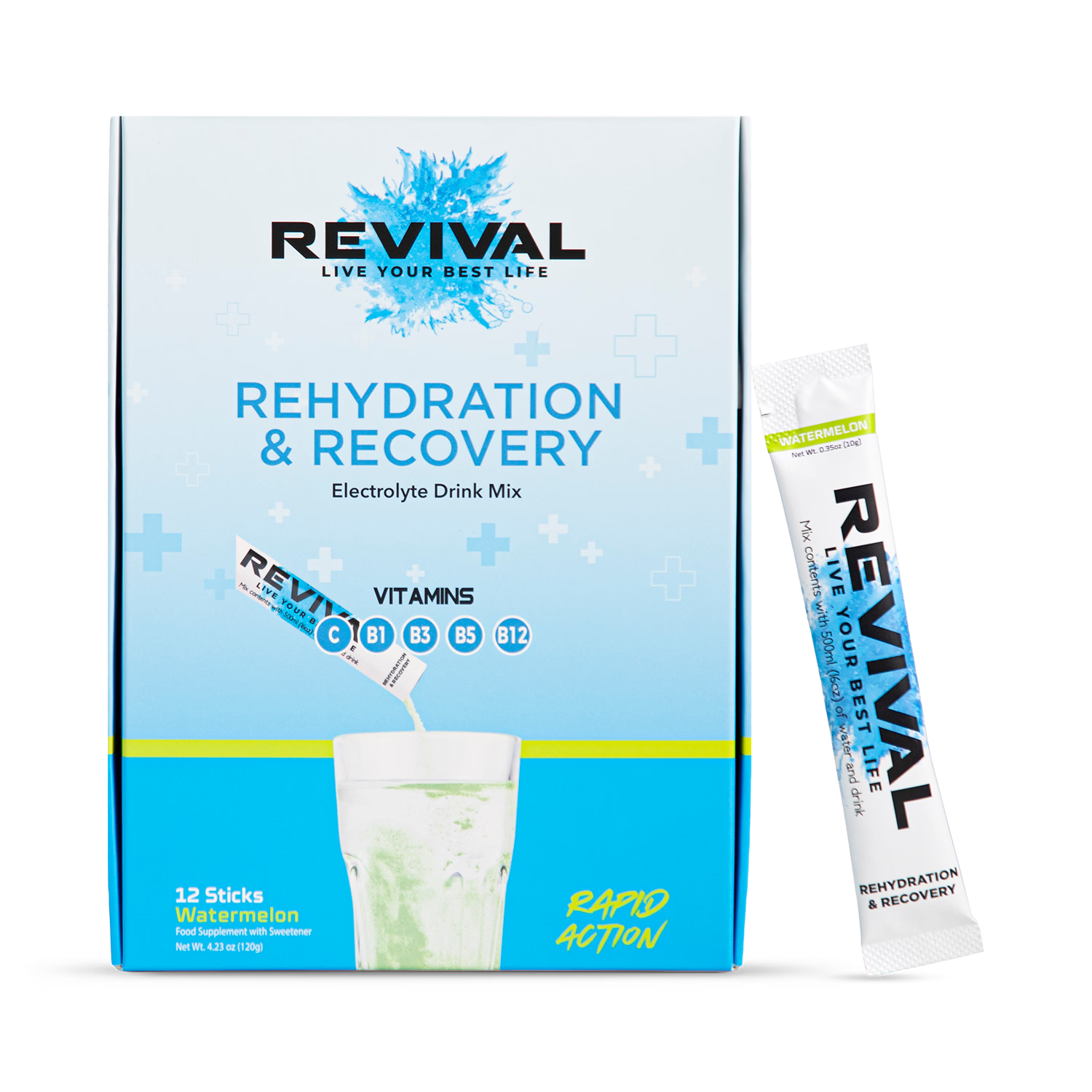 Revival hydration powder watermelon 12 pack, UK version