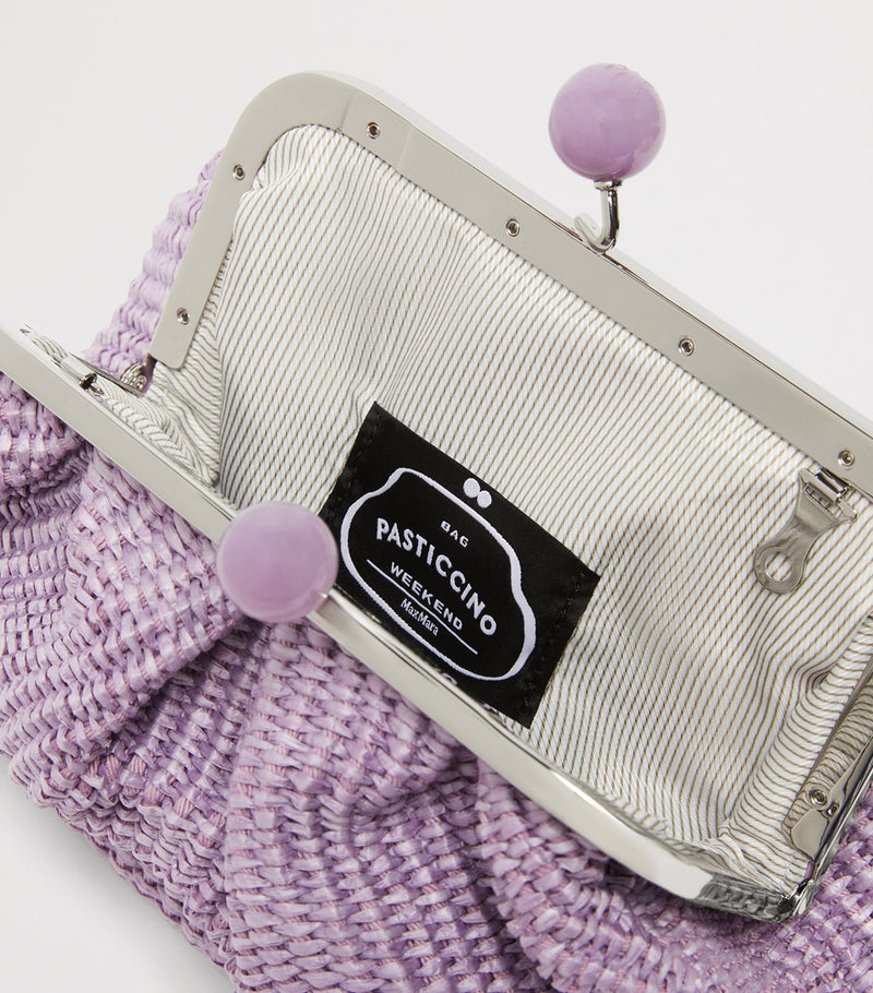 Weekend Max Mara woven Pasticcino clutch bag small, imported from the UK