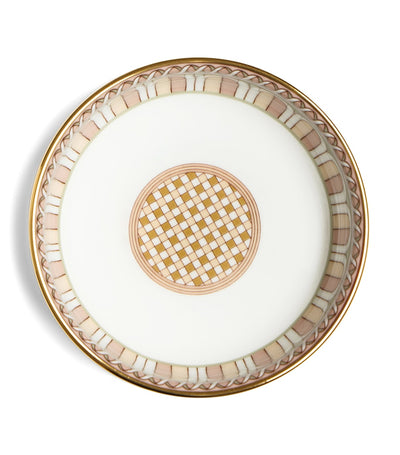 Set of 2 Napoli Snack Bowls with 18-Karat Gold Trims, 13cm Diameter