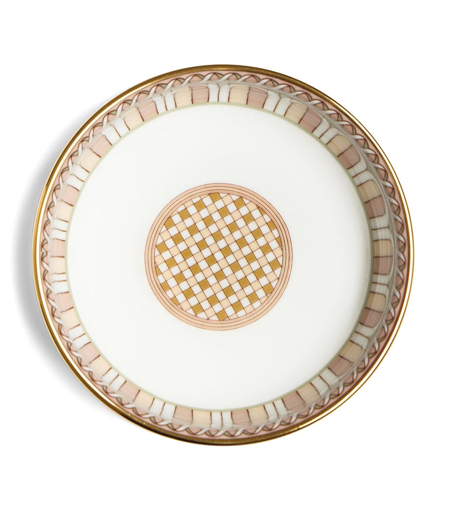 La Doublej set of 2 Napoli snack bowls with gold trims, 13cm diameter, UK version