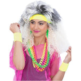 Smiffys yellow neon sweatbands for 80s costumes (British brand)