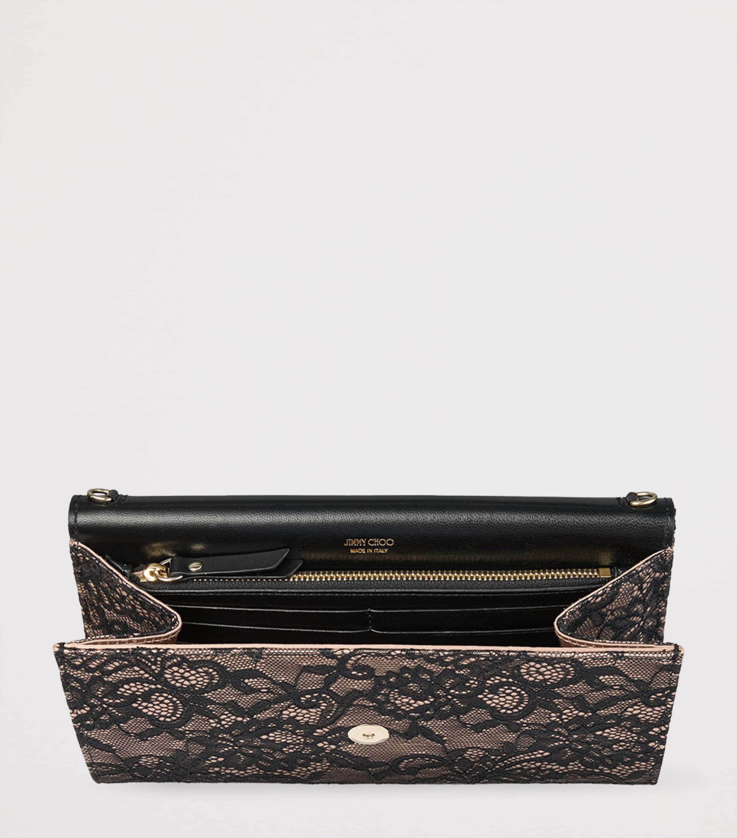 Jimmy Choo lace Emmie clutch bag H12cm W22cm, UK version