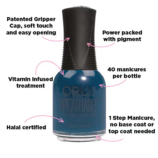 Orly Breathable Nail Polish Dance Til Midnight 18ml, imported from the UK