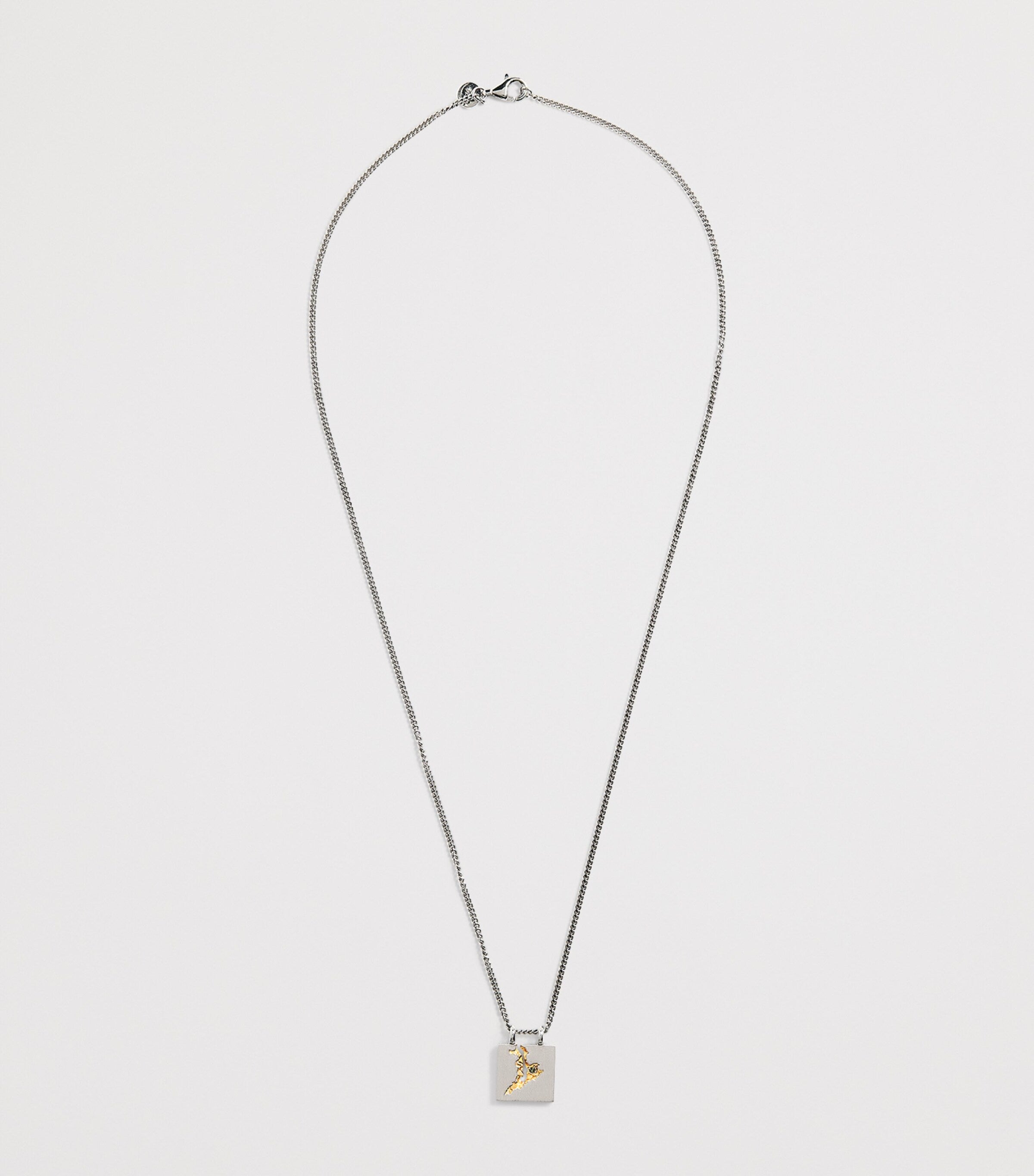 Tom Wood Mined necklace in sterling silver with tourmaline (British brand)