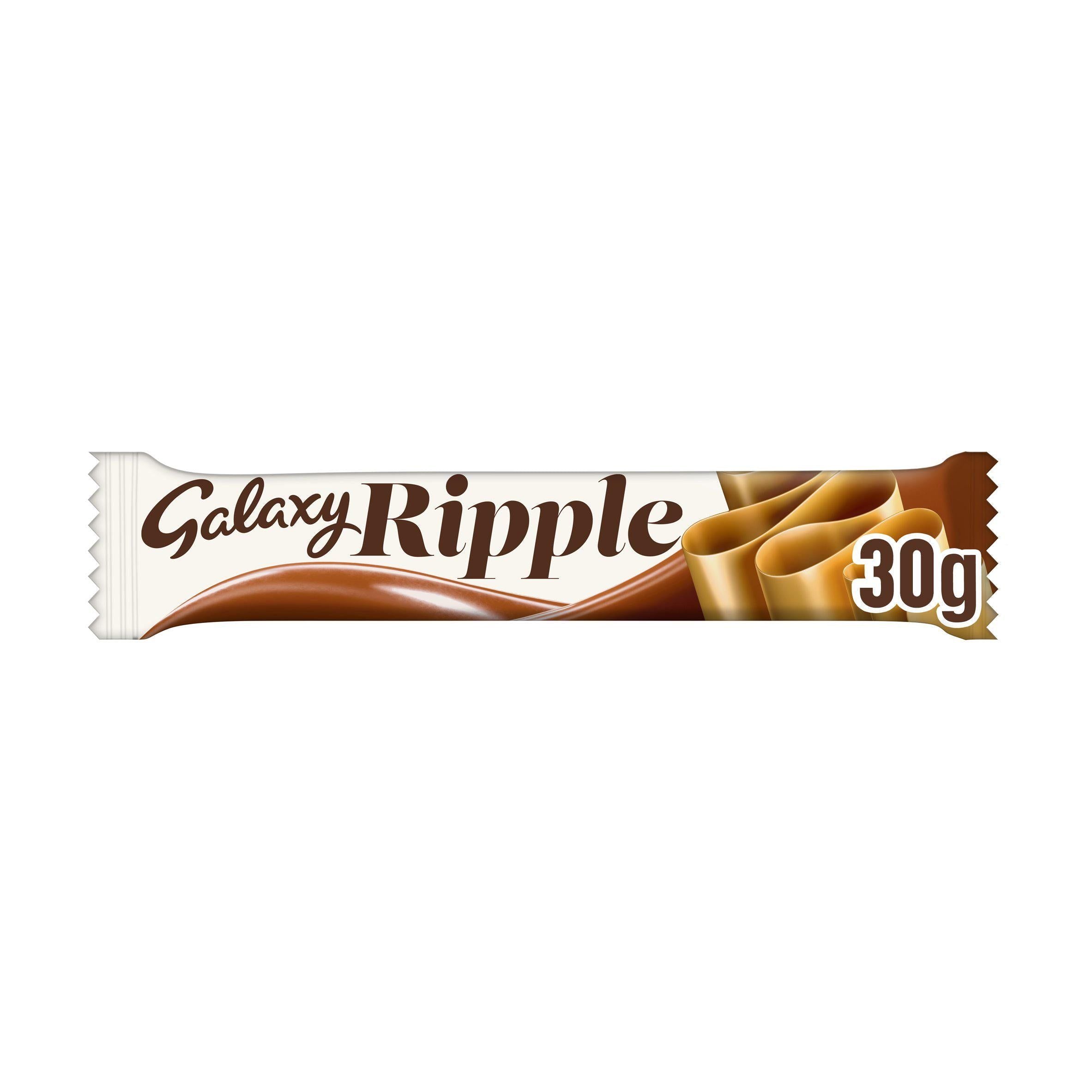 Galaxy Ripple Milk Chocolate Snack Bar 33g Single bar chocolate Sainsburys   