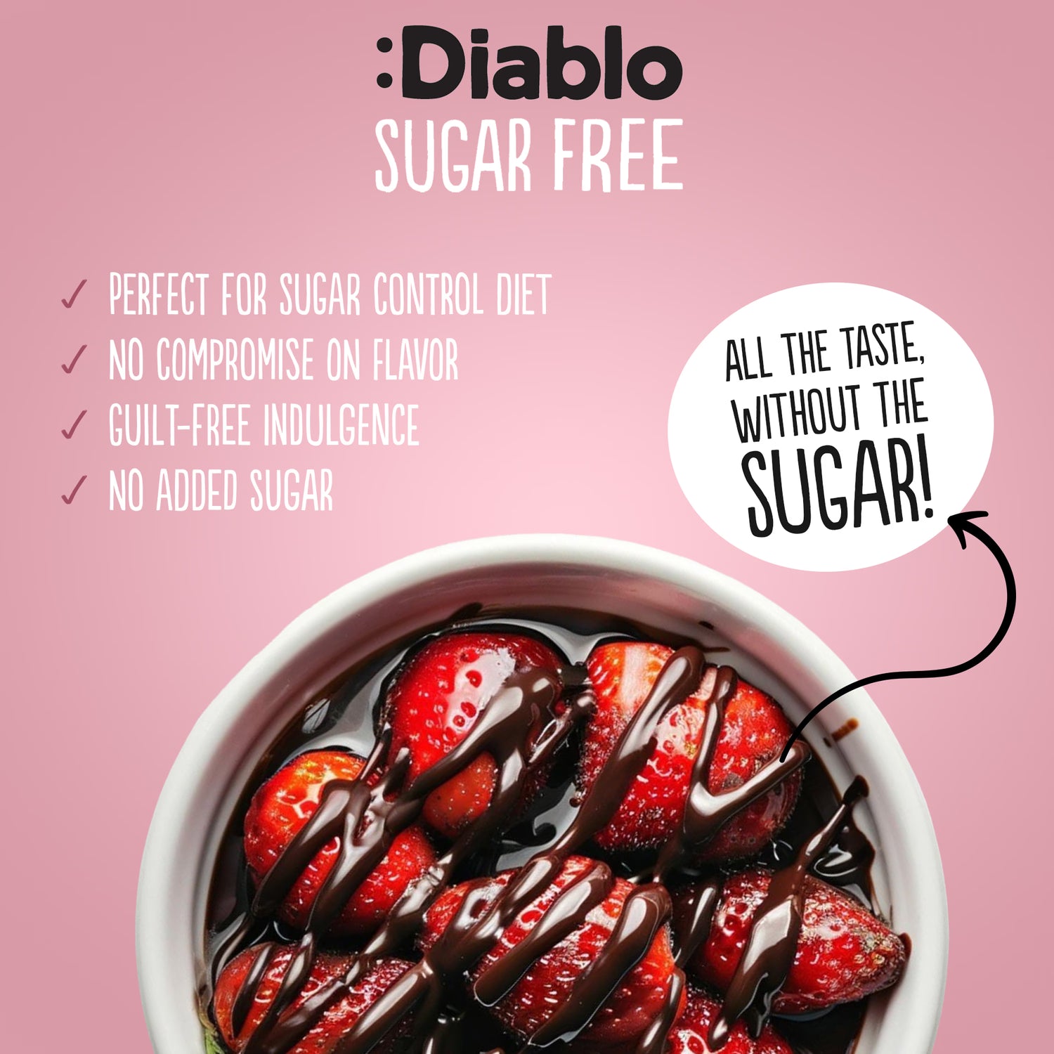 Diablo no added sugar hazelnut chocolate spread 350g, imported from the UK